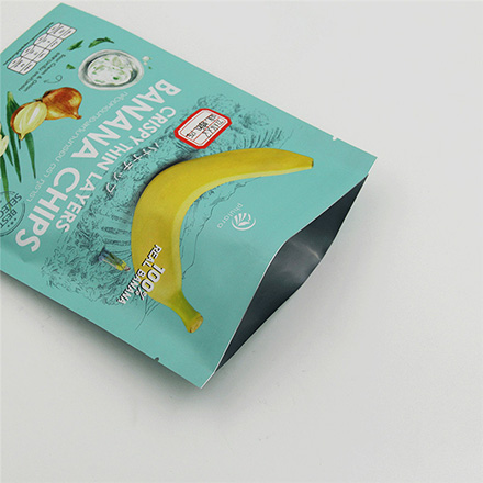 China Supplier Wholesale matt laminated aluminum foil stand up banana chips food bag